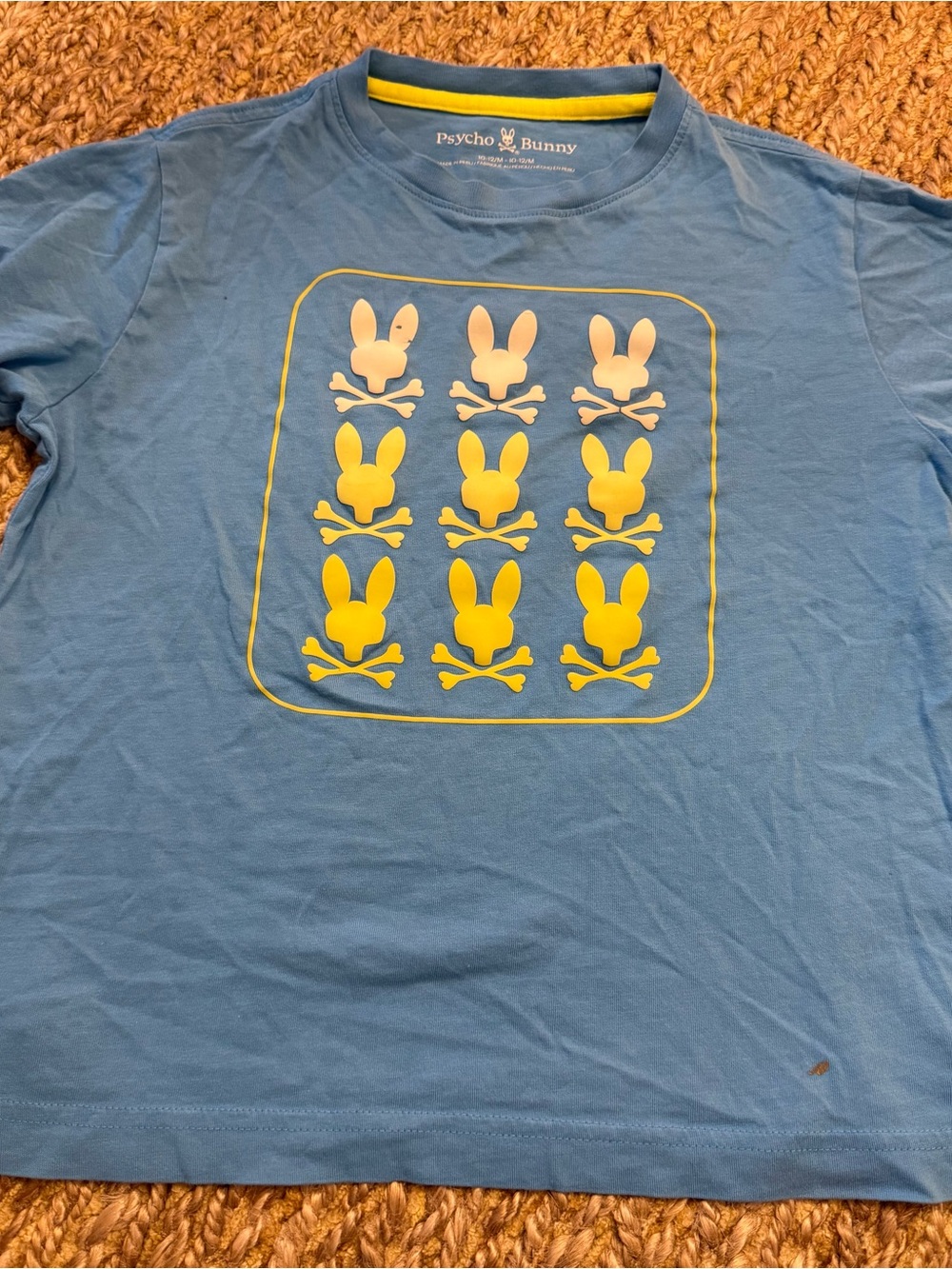 Psycho Bunny Boys Blue Cotton T-Shirt Size Medium 10/12